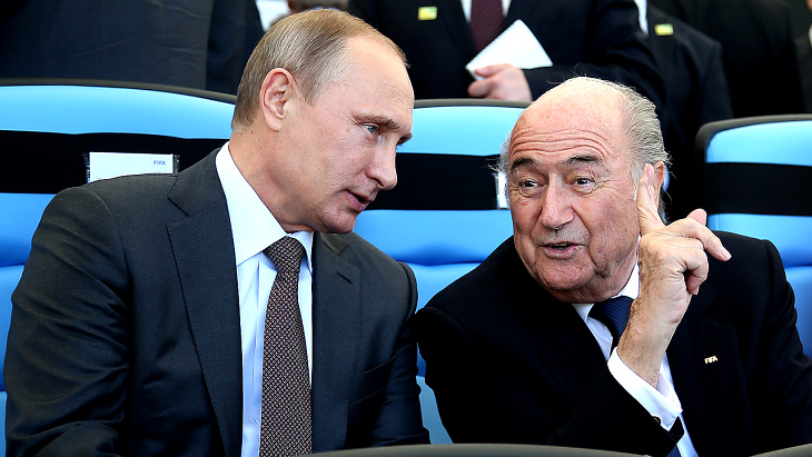 Владимир Путин и Зепп Блаттер