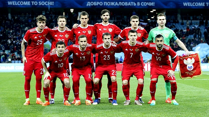 Сборная России перед игрой с Бельгией