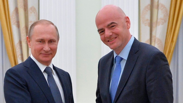 Владимир Путин и Джанни Инфантино Владимир Путин и Джанни Инфантино