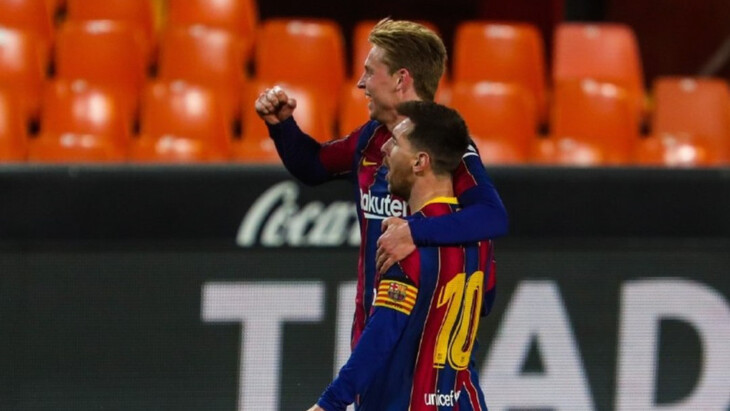 «Барселона» удержала победу над «Валенсией», Месси забил два мяча
