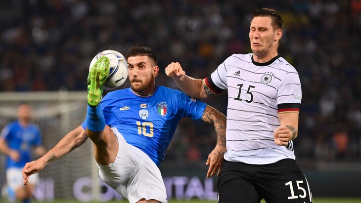 Италия обменялась голами с Германией в матче Лиги наций УЕФА
