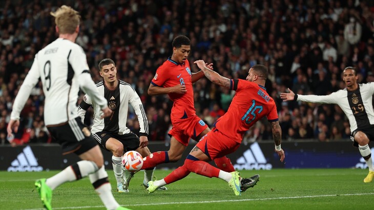 Англия сыграла вничью с Германией в матче с шестью голами