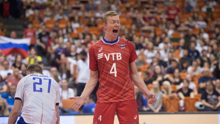 Российские волейболисты переиграли США в Лиге наций