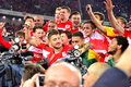 «Спартак» и фанаты празднуют чемпионство