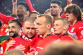 «Спартак» и фанаты празднуют чемпионство