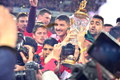 «Спартак» и фанаты празднуют чемпионство