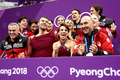 Спортивные пары на командном турнире у фигуристов