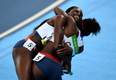 Чемпионский финиш американок в эстафете 4x100